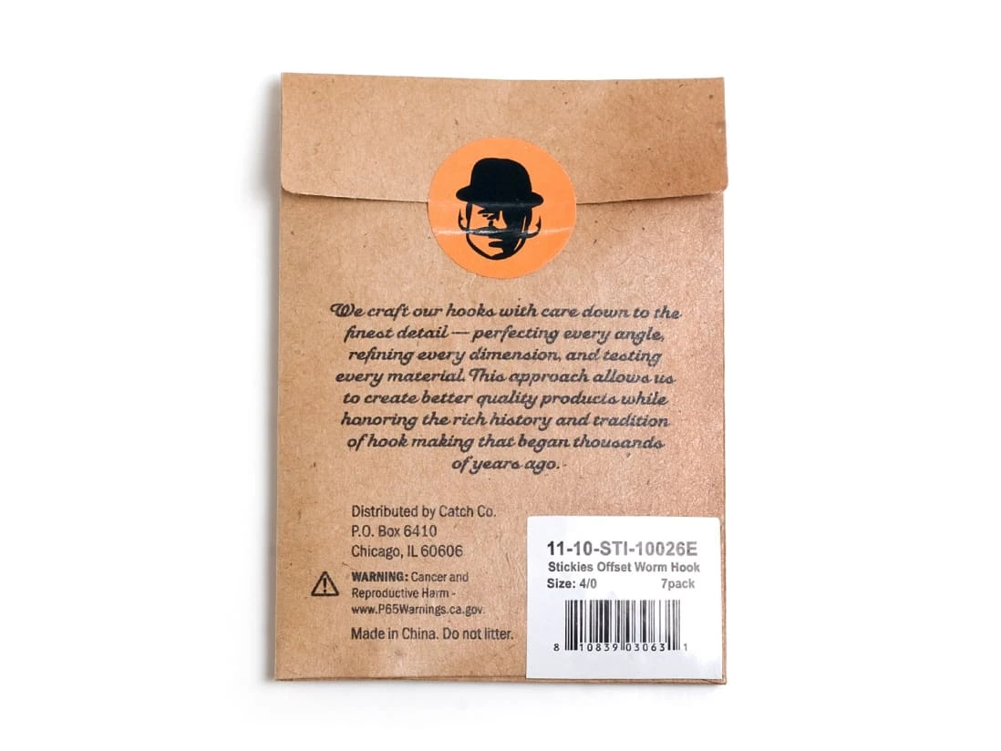 Stickies Offset Worm Hook 4 Stickies Offset Worm Hook - Image 2