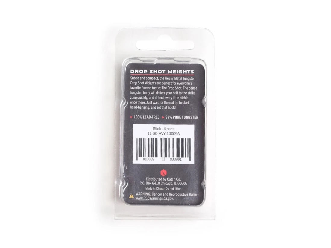 Heavy Metal Tungsten Stick Drop Shot Weights 4 Heavy Metal Tungsten Stick Drop Shot Weights - Image 2